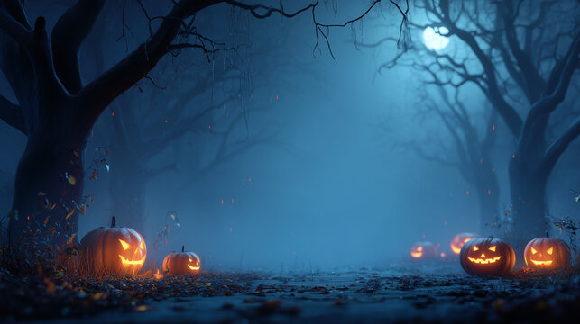 halloween background with pumpkins