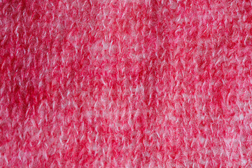 Cozy mohair texture, pink fuzzy knitted fabric macro