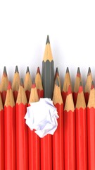 Pencils, one different