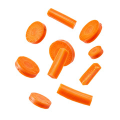 Floating Carrot Slices Fresh, Vibrant, Healthy Food Photography