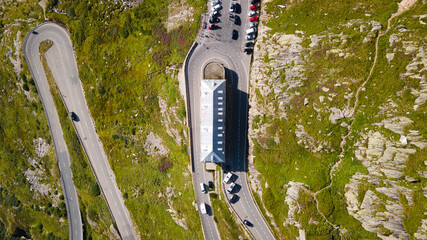 Hotel Belvedere. Panoramic aerial view of the old Belvedere Hotel at the famous 