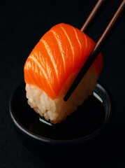 Salmon Sushi Nigiri &ndash; Japanese Culinary Art