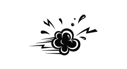 Obraz premium Dynamic comic book style explosion effect with speed lines and sparks