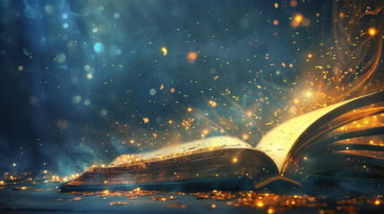 magic reading book with sparkling pages