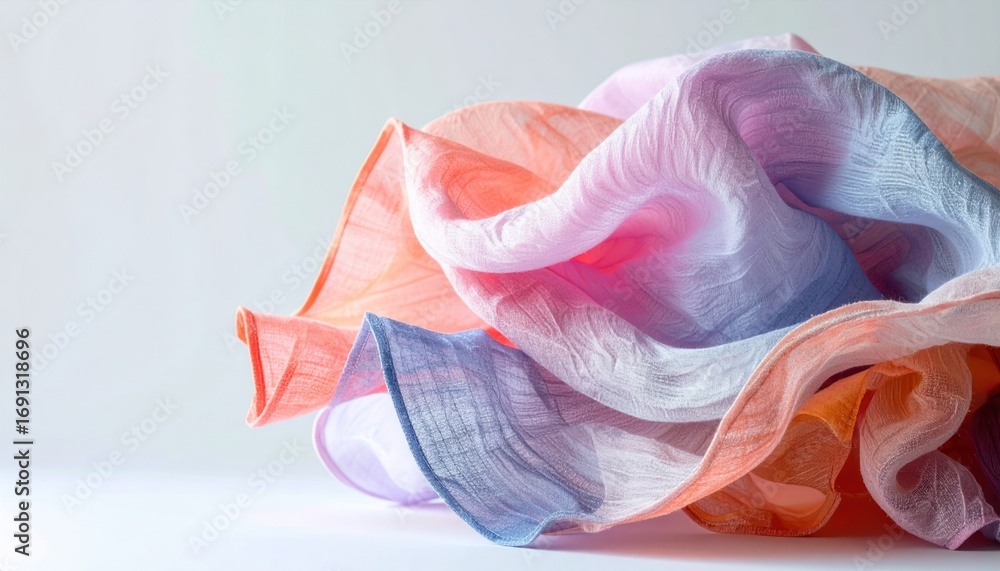 Aufkleber abstract textile composition with gradient colors and textured surface on white background