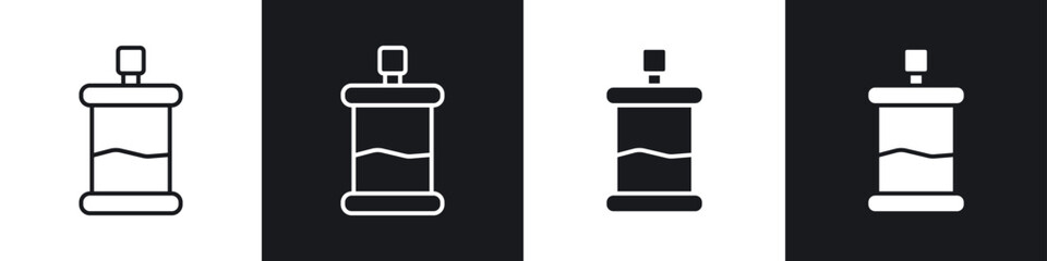 Spray can icon symbol collection on white background.
