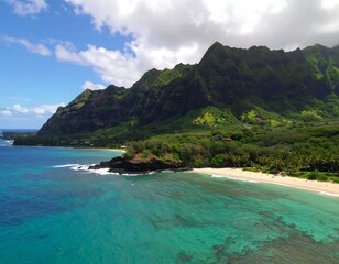 Lush Hawaiian coastline