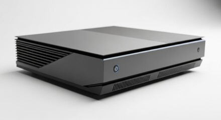 Fototapeta premium Sleek Modern Electronic Device on White Background.