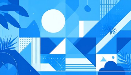 Abstract geometric background with tropical elements