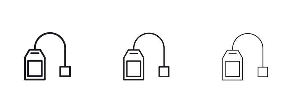 Tea bag icon vector Logo Designs - Stock vectors.