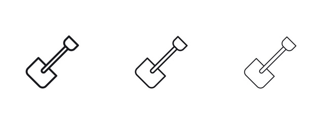 Snow shovel icon vector Logo Designs - Stock vectors. © Bsbd
