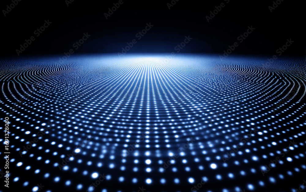 Aufkleber abstract digital pattern with rays of light and dots