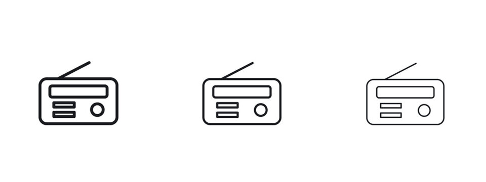 Radio icon vector Logo Designs - Stock vectors.