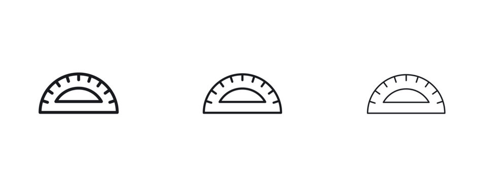 Protractor icon vector Logo Designs - Stock vectors.