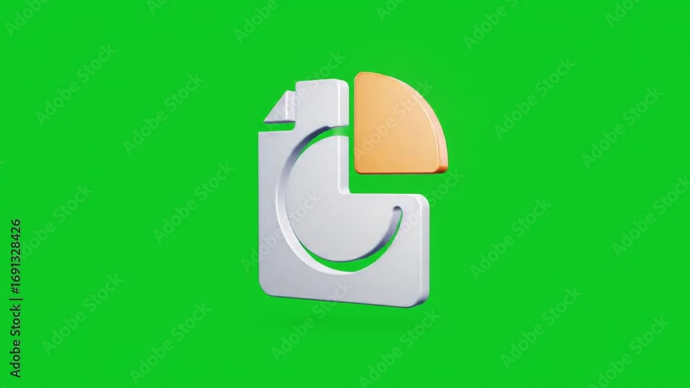 Aufkleber dynamic 3d pie chart graphic icon symbolizing financial growth and data analysis, perfect for busine