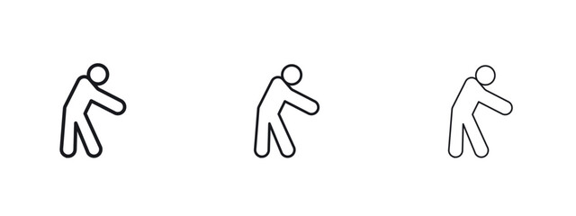 Fototapeta premium Person walking with cane icon vector Logo Designs - Stock vectors.