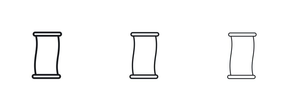 Paper Scroll icon vector Logo Designs - Stock vectors.
