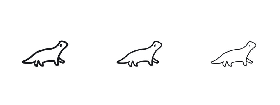 Otter icon vector Logo Designs - Stock vectors.