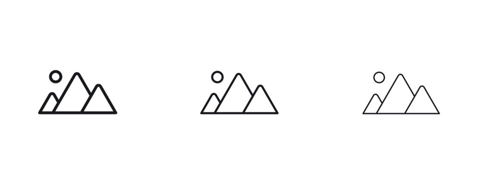 Mountain icon vector Logo Designs - Stock vectors.