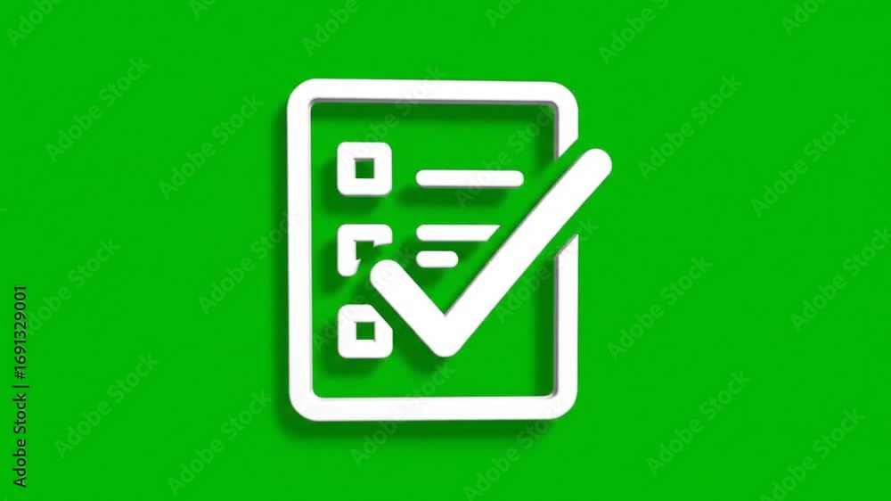Aufkleber dynamic checklist with prominent checkmark signifies completion and success, perfect for business, p