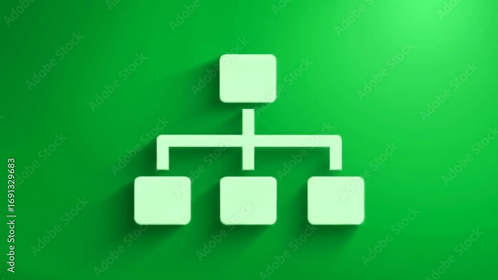 Aufkleber dynamic organization chart visualization depicting hierarchical structure and business strategy deve