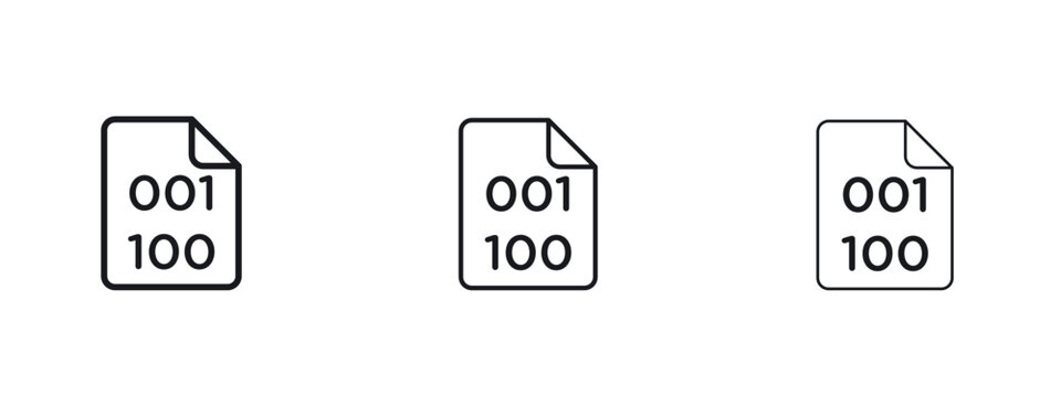 File Binary icon vector Logo Designs - Stock vectors.