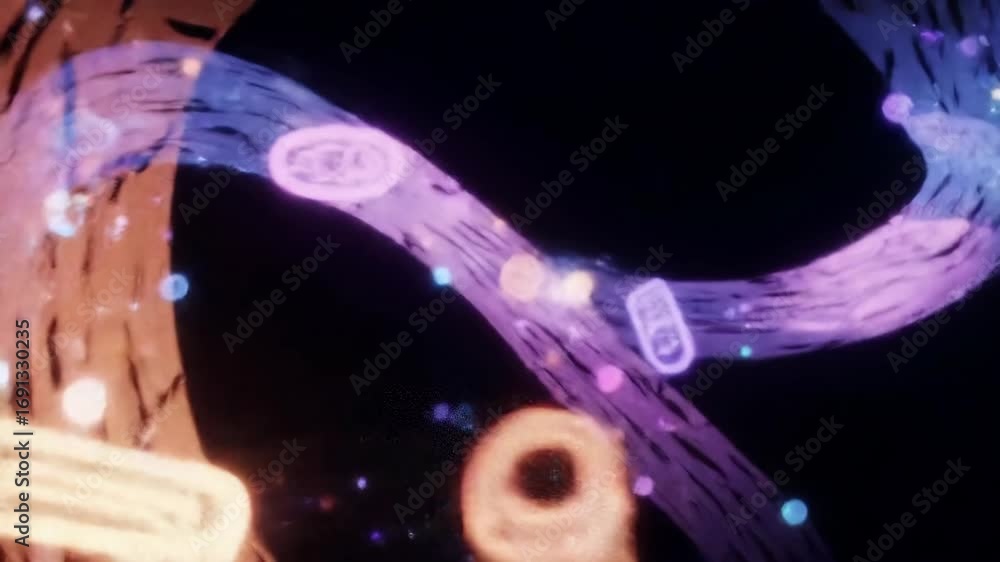 Aufkleber abstract glowing fibers dance: a dynamic display of light and color