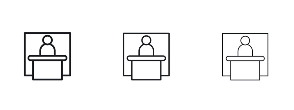 Exhibitor icon vector Logo Designs - Stock vectors.