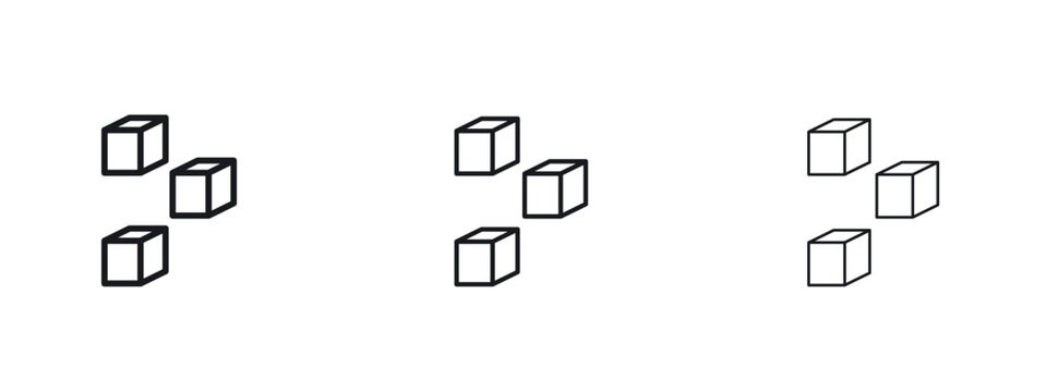 Cubes icon vector Logo Designs - Stock vectors.