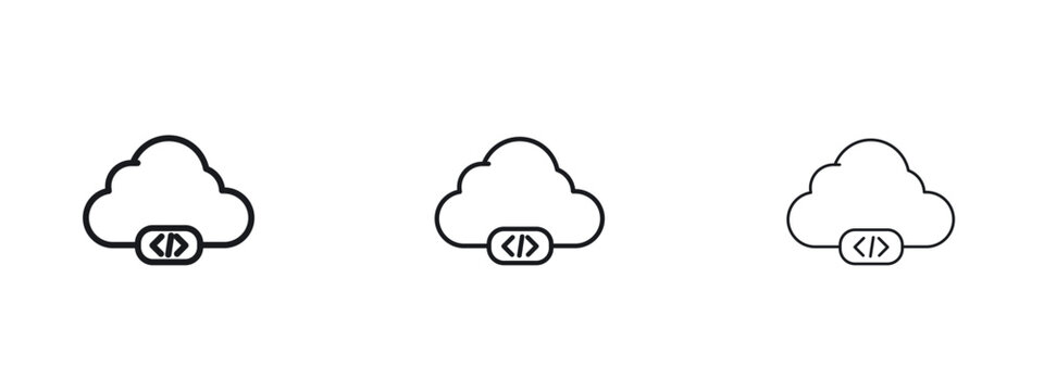 Cloud code icon vector Logo Designs - Stock vectors.