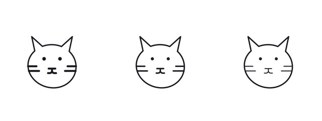 Obraz premium Cat icon vector Logo Designs - Stock vectors.