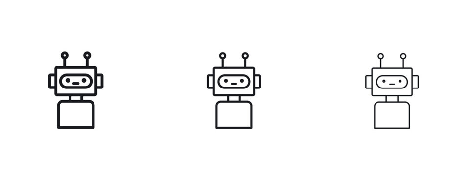 Chatbot speech bubble icon vector Logo Designs - Stock vectors.