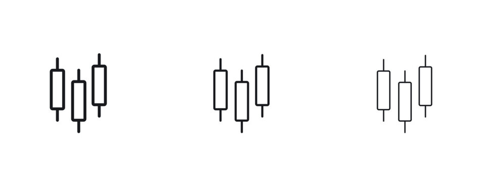 Chart candlestick icon vector Logo Designs - Stock vectors.