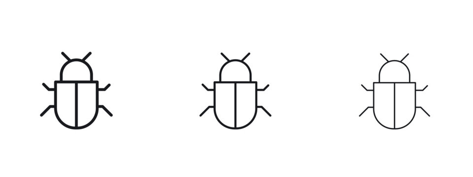 Bugs icon vector Logo Designs - Stock vectors.