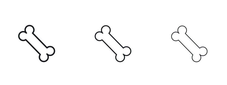 Bone icon vector Logo Designs - Stock vectors.