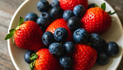 Obraz premium Fresh berries in a bowl