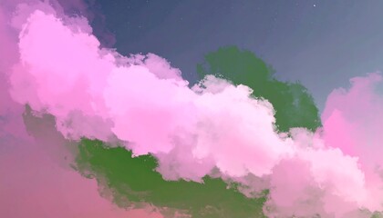 Abstract painted cloudscape