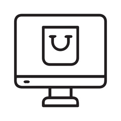 Online shopping computer icon