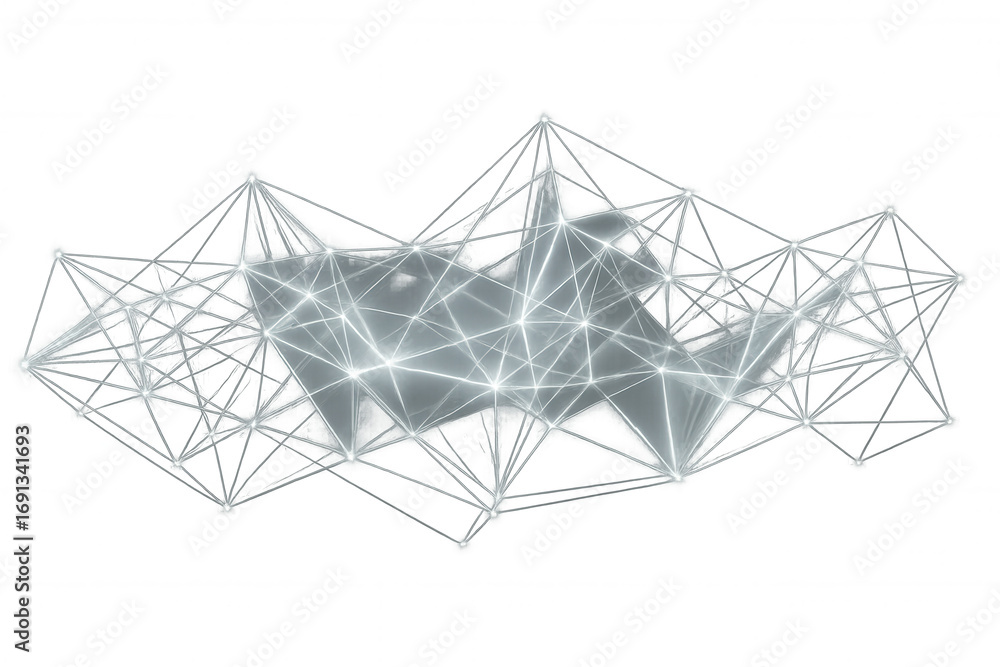 Aufkleber luminous plexus network revealing interconnected digital pathways, representing technological comple