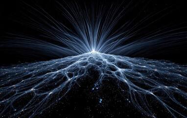 Vibrant and Intricate Abstract Neural Network Structure