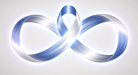 Sleek metallic infinity loop symbolizing endless possibilities and modern innovation