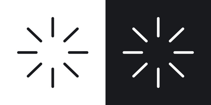 Loading icons collection in black and white filled and line versions