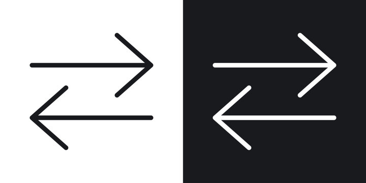 Data transfer icons collection in black and white filled and line versions