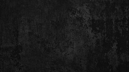Black wall with a rough, grainy texture as a textured background for a web banner template page design.