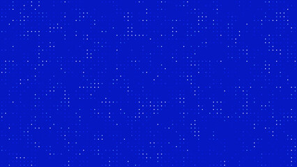 Obraz premium Abstract digital pattern with white dots on a vibrant blue backdrop texture concept