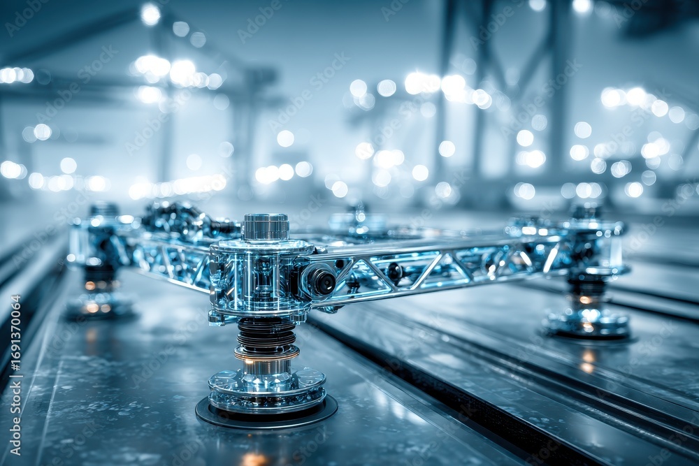 Poster precision-engineered metallic component for advanced industrial robotics.