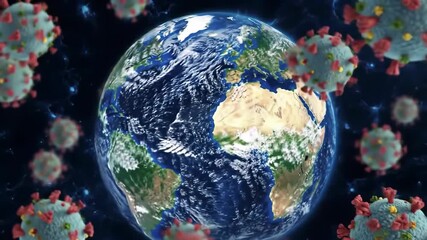 Coronavirus Global Impact on Earth. A Visual Representation - Powered by Adobe