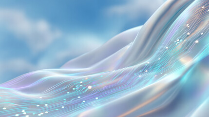 Futuristic abstract flow digital circuit