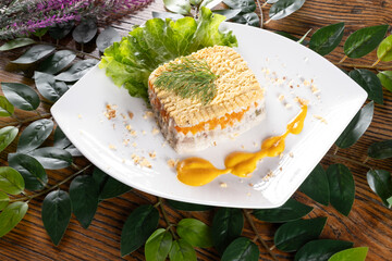Mimosa Ukrainian Cuisine Presentation Photo