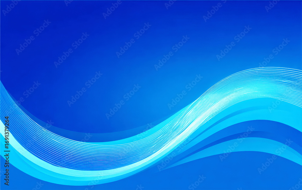 Aufkleber blue abstract wave pattern with modern and dynamic design